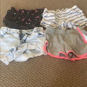 Girls shorts 4 pairs size 6
